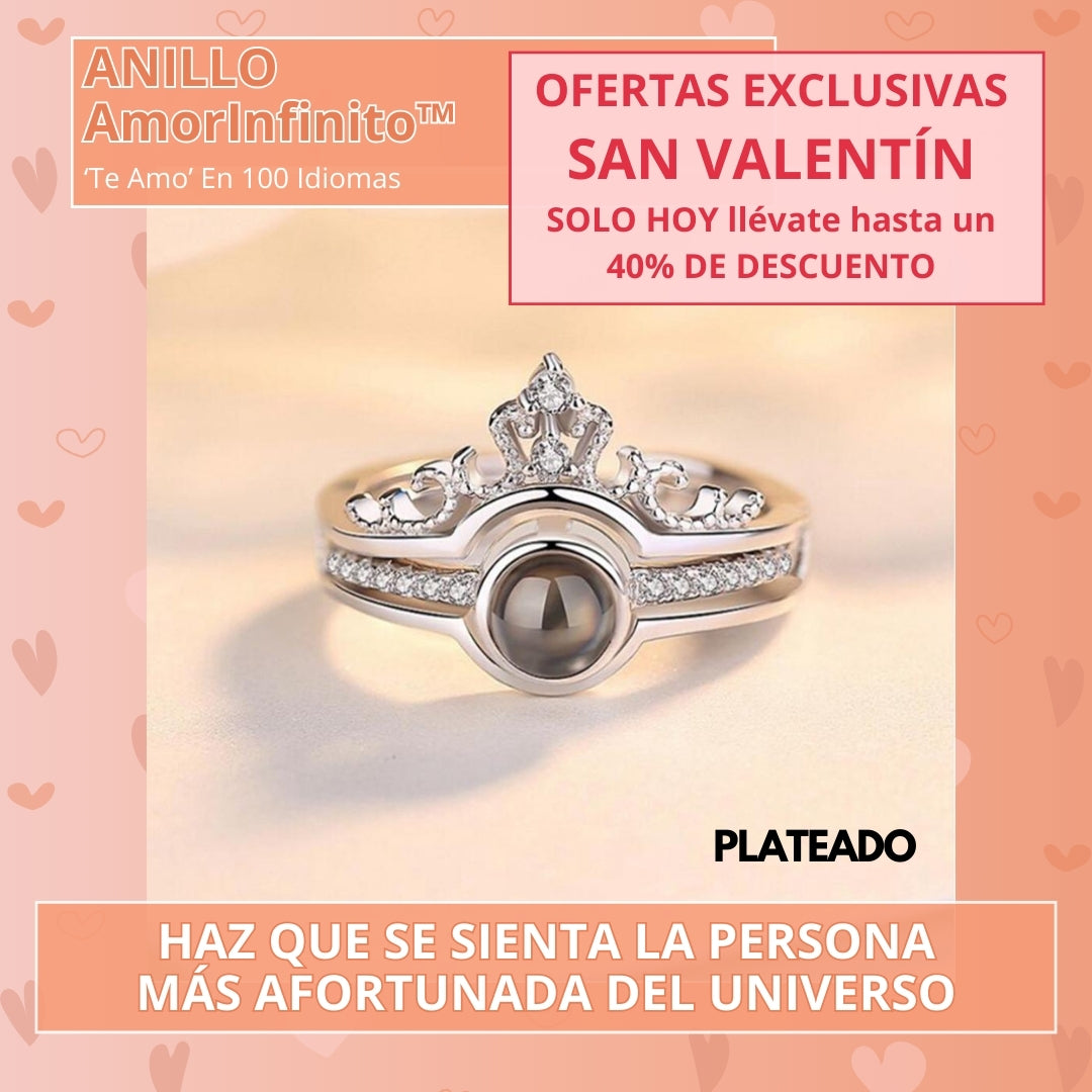 Anillo AmorInfinito™ – Proyecta "Te Amo" en 100 idiomas