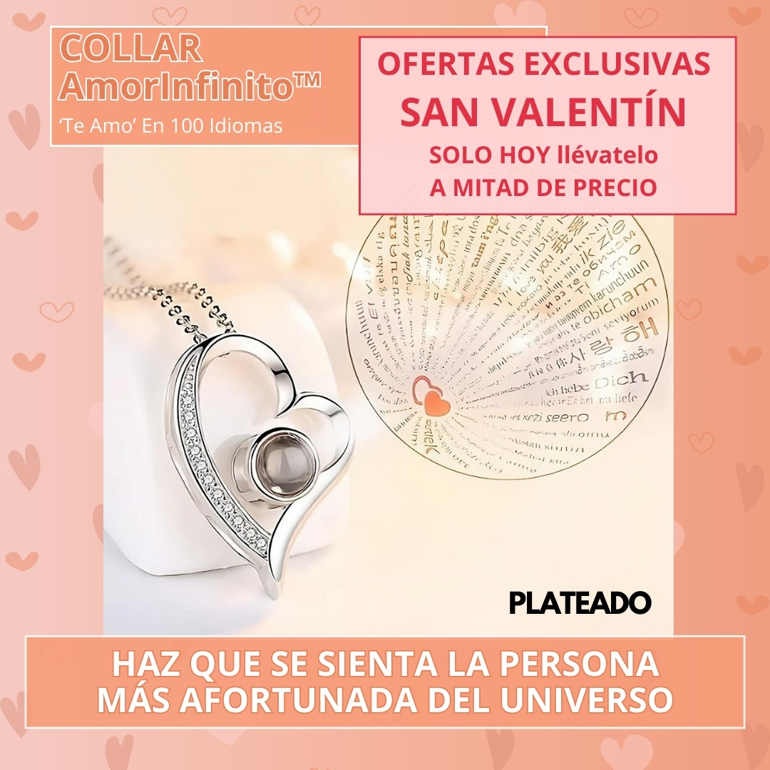 Collar AmorInfinito™ – Proyecta "Te Amo" en 100 idiomas