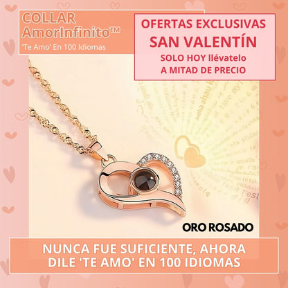 Collar AmorInfinito™ – Proyecta "Te Amo" en 100 idiomas