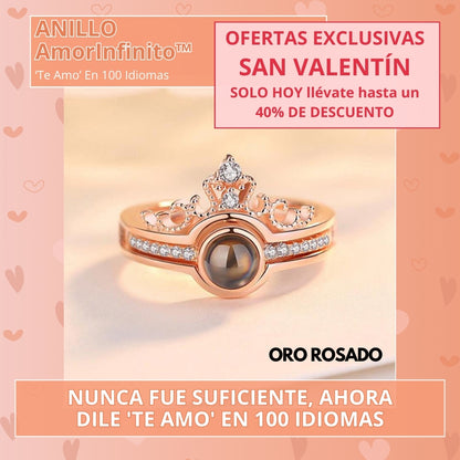 Anillo AmorInfinito™ – Proyecta "Te Amo" en 100 idiomas